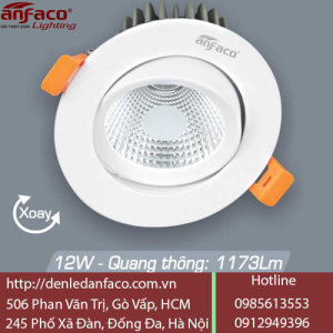Đèn LED Âm Trần Chiếu Điểm Anfaco 12W AFC 731