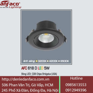 Đèn LED Âm Trần Chiếu Điểm Anfaco 5W AFC 618 D