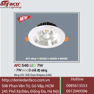 Đèn LED Âm Trần Chiếu Điểm Anfaco 7W AFC 548