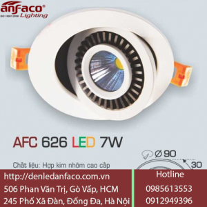 Đèn LED Âm Trần Chiếu Điểm Anfaco 7W AFC 626