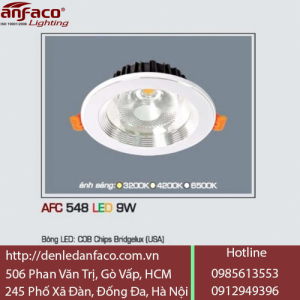 Đèn LED Âm Trần Chiếu Điểm Anfaco 9W AFC 548